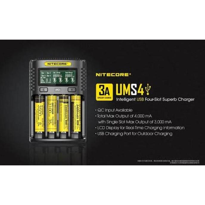 Charger 4 Slot Nitecore UMS4