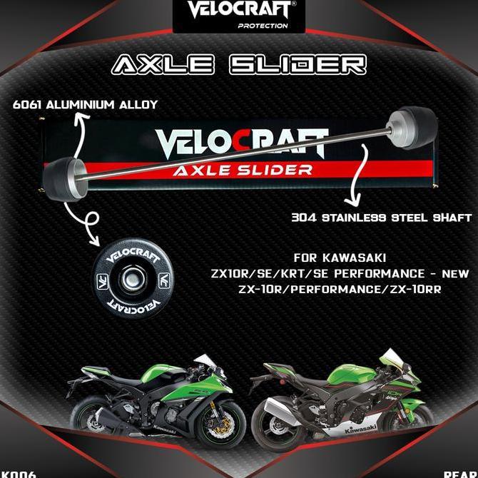 NEW Axle Slider Velocraft As Roda Rear / Belakang Kawasaki K006 ZX-10R ZX10 R ZX10R ZX 10R ZX-10R SE