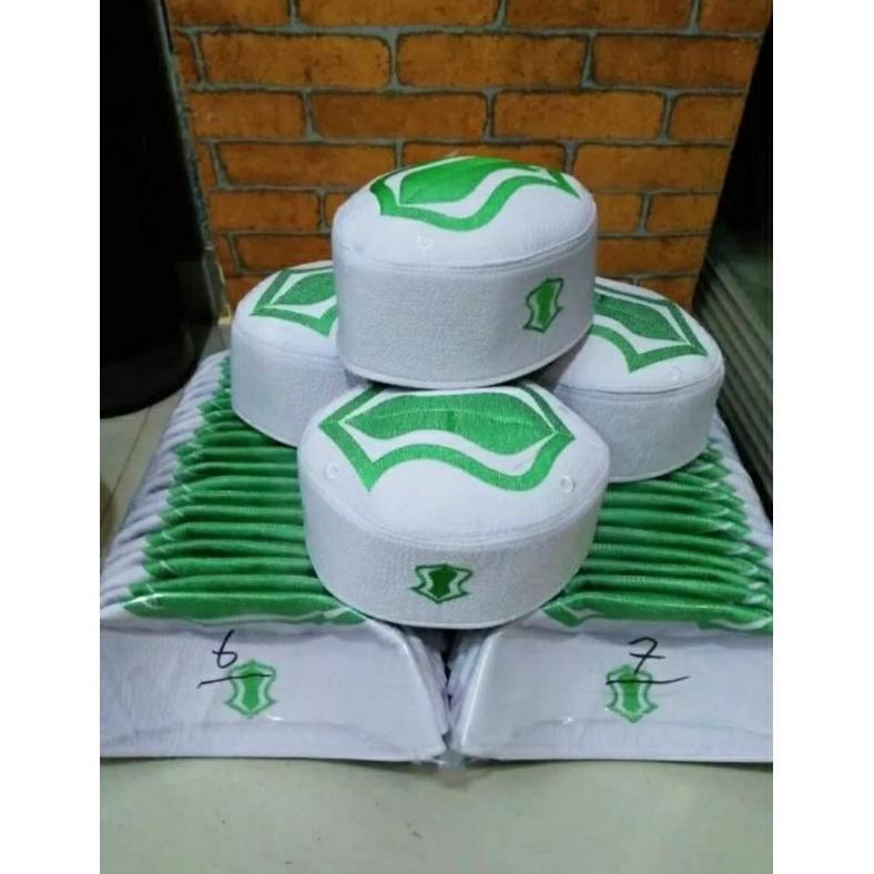 Sale Peci kopiah haji terompah malaysia logo putih & hitam
