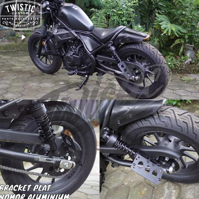 NEW Bracket Breket Dudukan Plat Nomor Nopol Samping Belakang Aluminium Motor W175 Benelli Patagonian