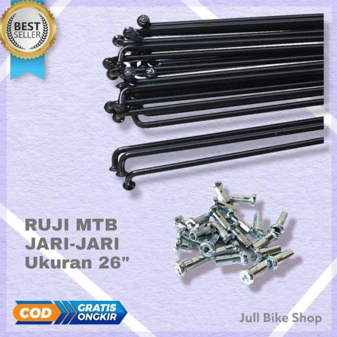 Promo Jari Jari Sepeda 26 Hitam 262 Velg Mtb Fixie Set Ban Ruji Spoke 36Pcs 72Pcs Cod