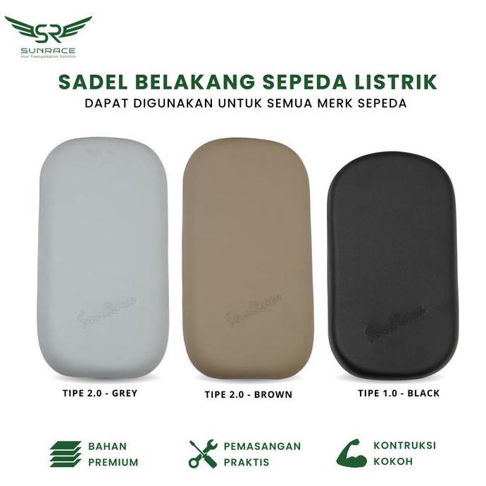Promo REAR SADEL / JOK BELAKANG SEPEDA LISTRIK  EMPUK SEPEDA LISTRIK UNIVERSAL Diskon