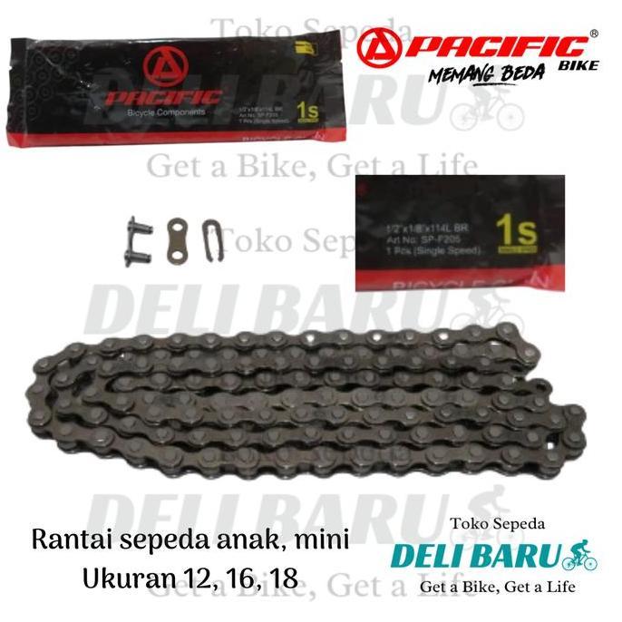 Promo Pacific Rantai Single Speed Sepeda Anak Ukuran 12 16 18 Cod