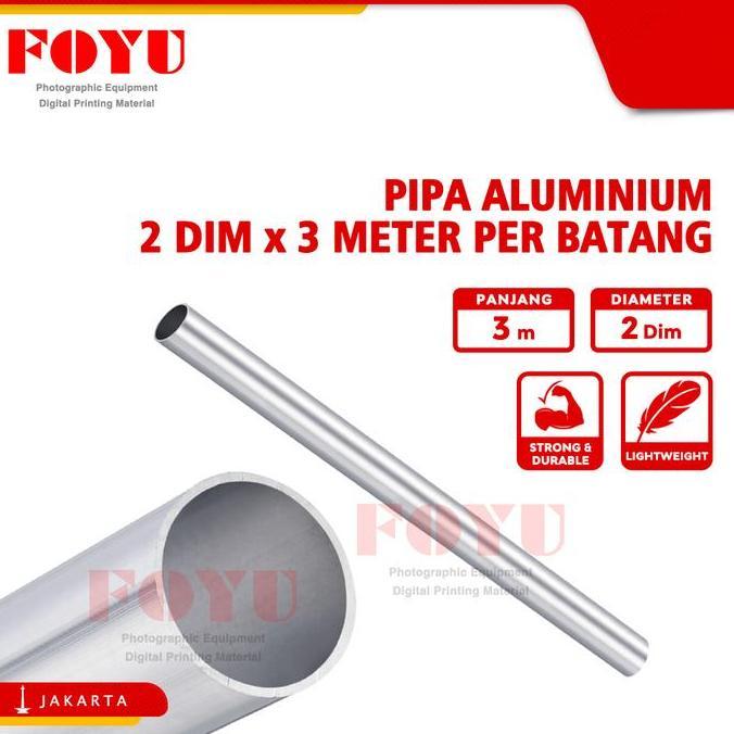Pipa Aluminium 2 Dim x 3 Meter Per Batang