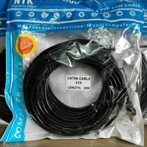 NYK Kabel Lan 20M UTP FTP Internet Jaringan Indoor Outdoor Cat5e cat6 Cat7 Speedy Biznet Router Cabl