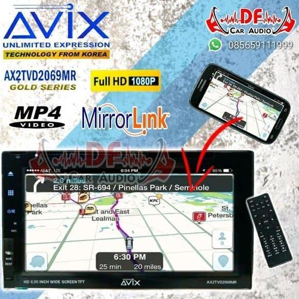 Doubledin Full Glass Mirrorlink AVIX [DF CAR AUDIO]