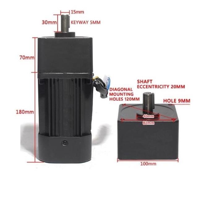 dinamo motor gearbox AC 220v 180watt