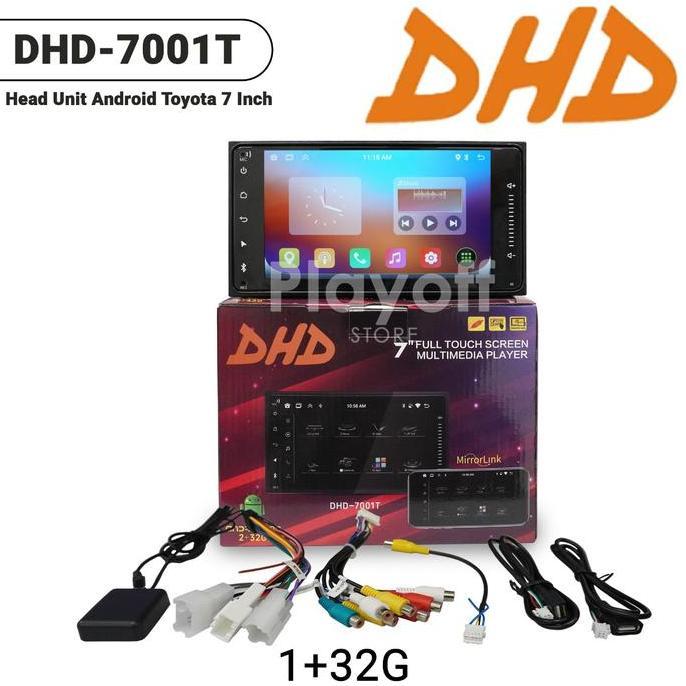 Head Unit Double Din Android 7 Inch DHD (Plug n Play Socket TOYOTA)