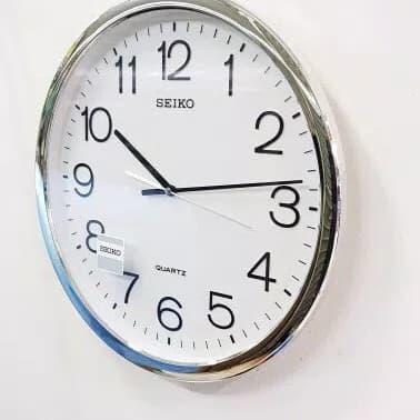 Jam Dinding Seiko QXA041 Silver White | Jam Dinding Seiko QXA041