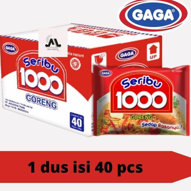 Mie gaga 1000 Goreng 1 Dus 40pcs kemasan 50gr Instan
