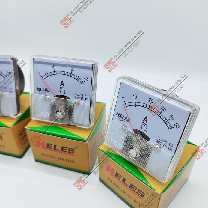 Ready stock Ampere Amper Meter Panel Heles CR52 Analog 10A 15A 30A 50A