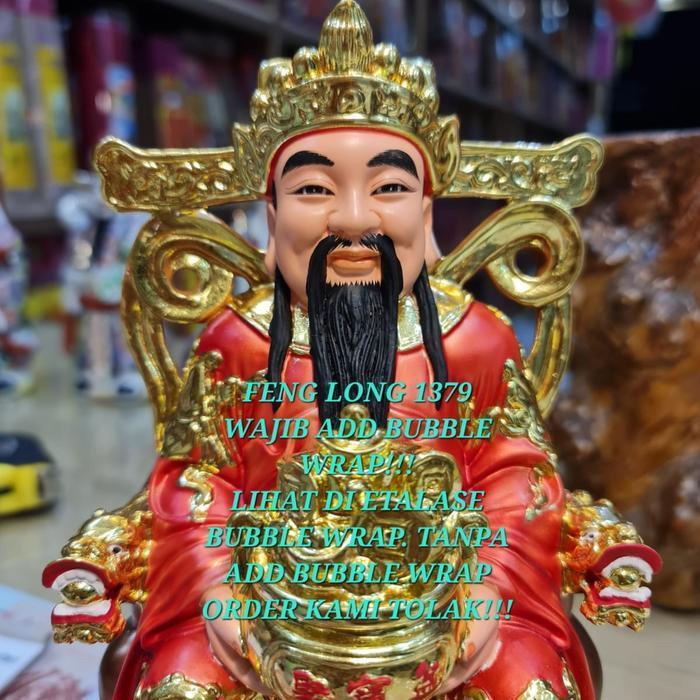 Rupang Patung FIBER DEWA REJEKI / CAI SHEN YE 8 Inch