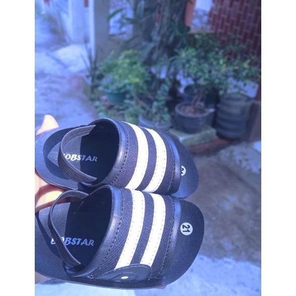 Harga Grosir sandal anak polet putih  / sandal anak strip putih sol karet anti selip