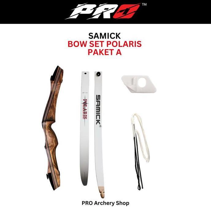 PARDIONSSTORE - BUSUR STANDARD BOW SAMICK POLARIS | BUSUR KAYU WOODEN ANAK PEMULA | NASIONAL BOW LIM