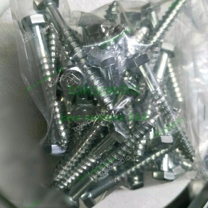 (HM) skrup fisher s10 panjang 3 inch ( 7.5cm ) isi 50