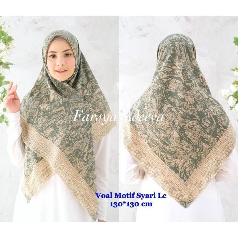 Spesial Ramadhan Voal motif Jumbo/ Voal motif syar'i /Voal Motif size 130x130