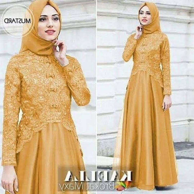 Ready Stock GAMIS BRUKAT MAXY KAELLA PREMIUM SYARI KONDANGAN JUMBO ELEGAN