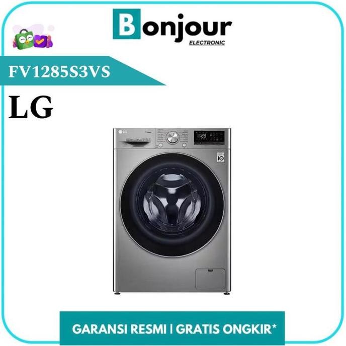 Promo MESIN CUCI LG FRONT LOADING 8.5 KG FV1285S3VS LG FV 1285 S3VS | FV1285 COD