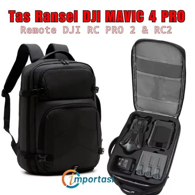 BKANO Tas Ransel Backpack Storage Bag Drone DJI MAVIC 4 PRO Remote RC PRO 2 & RC2 Flying Set Combo