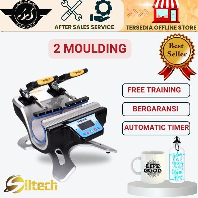 Promo Mesin Press Mug Freesub 2 Moulding / Double Twin / 2 in 1 / 2in1 COD