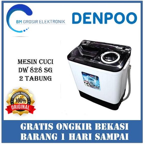 Promo DENPOO MESIN CUCI DW 828 SG 2 TABUNG 8KG COD