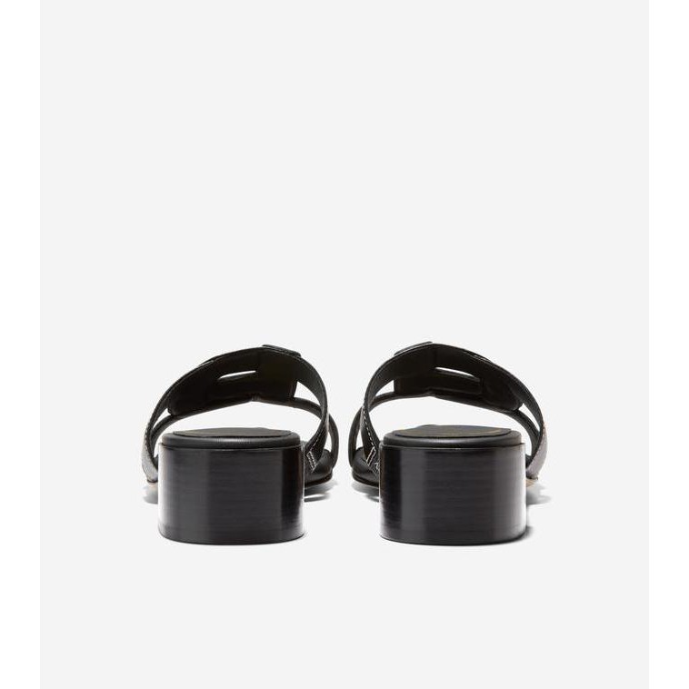 Cole Haan Women Chrisee Block Heel Sandal - Sepatu Wanita (Black)