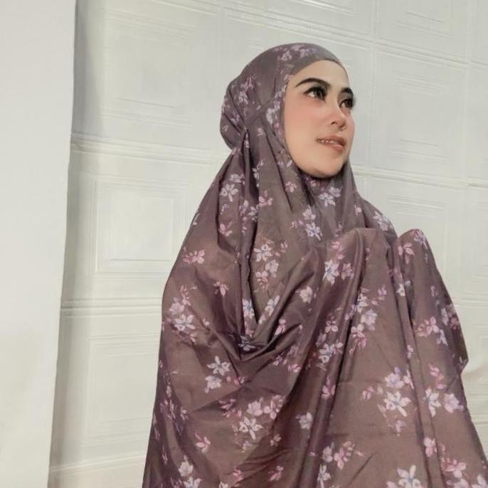 Mukena Traveling Dewasa Motif Bunga Parasut Pouch