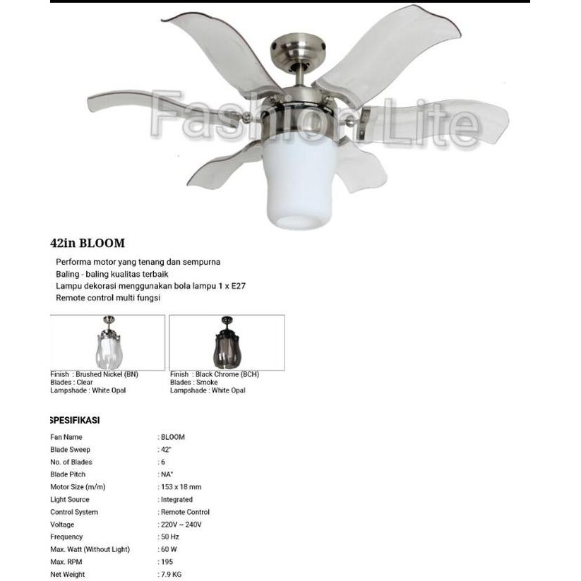 KIPAS ANGIN EDMA 42" BLOOM / KIPAS ANGIN EDMA / KIPAS ANGIN MURAH Murah