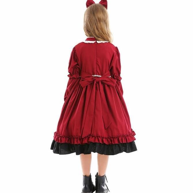 Spanish Lolita Girl Costume Halloween anak Dress anak perempua Spanyol