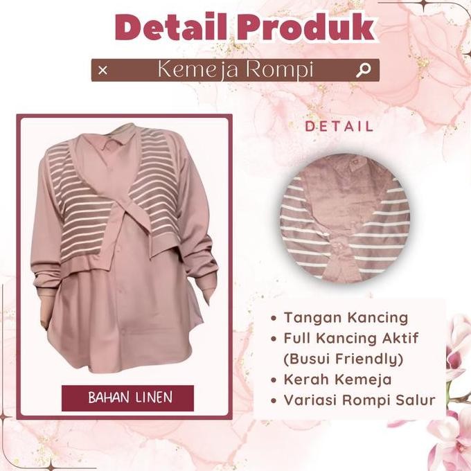 Promo One Set Wanita Kekinian Korean Style 3 In 1 ( Blouse Rompi + Cutbray + Jilbab Bella Square ) S