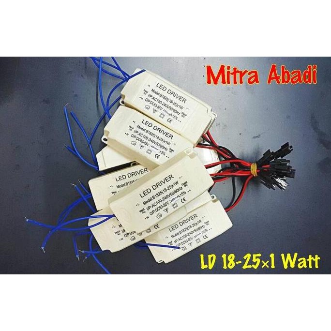 LED Driver 18-25*1 Watt Casing Plastik