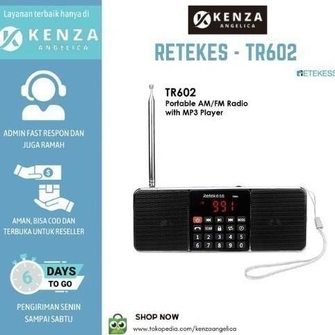Awafash- RETEKESS TR602 - Portable AM FM Digital Radio with MP3 Player