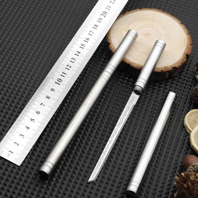 JINICHI- Pisau Dapur Motif Tongkat Baja Tahan Karat Super Tajam Stainless DAFE - Portable Fruit Knif