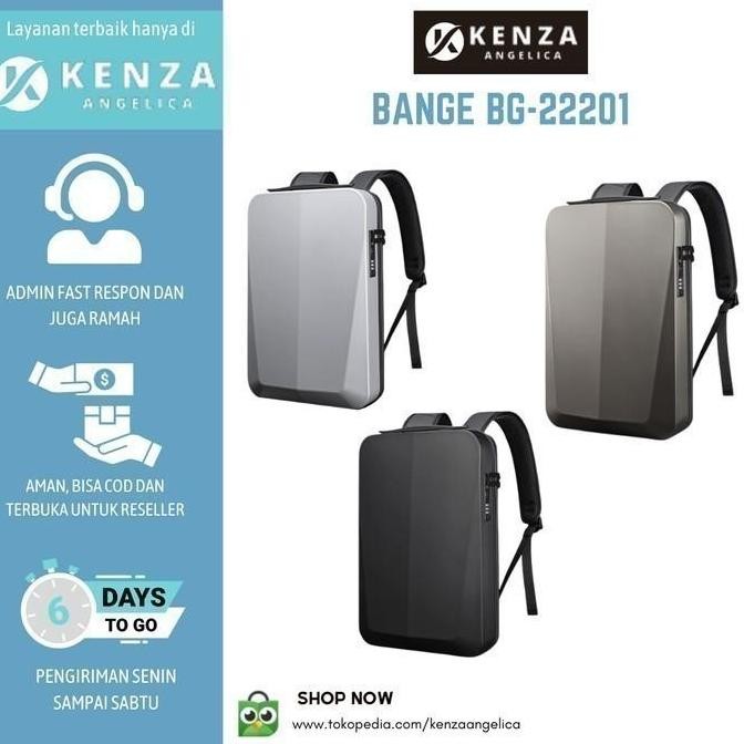 Awafash- BANGE BG-22201 - Anti-Theft Hard Shell TSA Lock Laptop Backpack