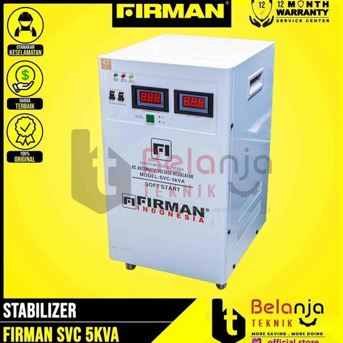 JINICHI- Firman Stabilizer SVC 5000 Watt Voltage Stabilizer SVC5000 Watt Mesin