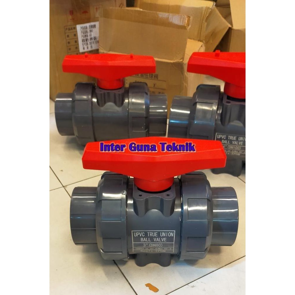 CAVERLY- Ball valve watermur PVC 3" inch - Ball valve true union PVC 3 inchi