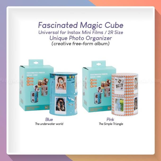 LEIRI- Photo Magic Cube DIY Rak Album 24 Foto 2R / Instax Mini Frame Stand Fascinated Multifungsi