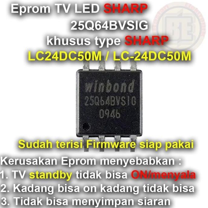 Ic Eprom Firmware TV SHARP LC24DC50M / LC-24DC50M