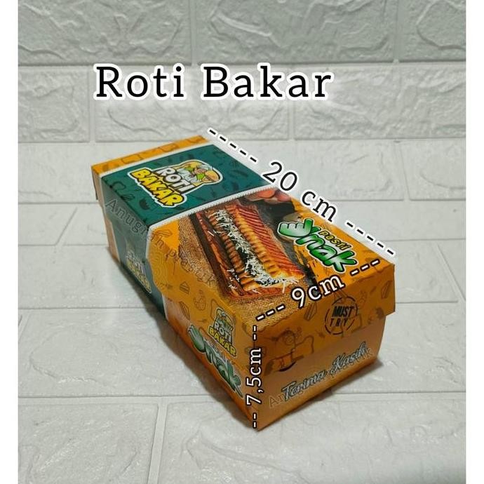 NEW Dus Roti Bakar Motif Ukuran 20x9x7,5 cm / Box Roti Bakar PER PACK