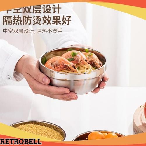 New Sale Mangkok Korea Stainless Steel Tebal Mangkok Dua Lapis Anti Panas