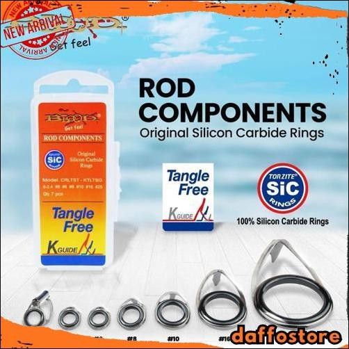New GUIDE SET BLOOD K-SERIES TORZITE SIC RINGS / isi 7pcs (Color SILVER / GUNSMOKE)