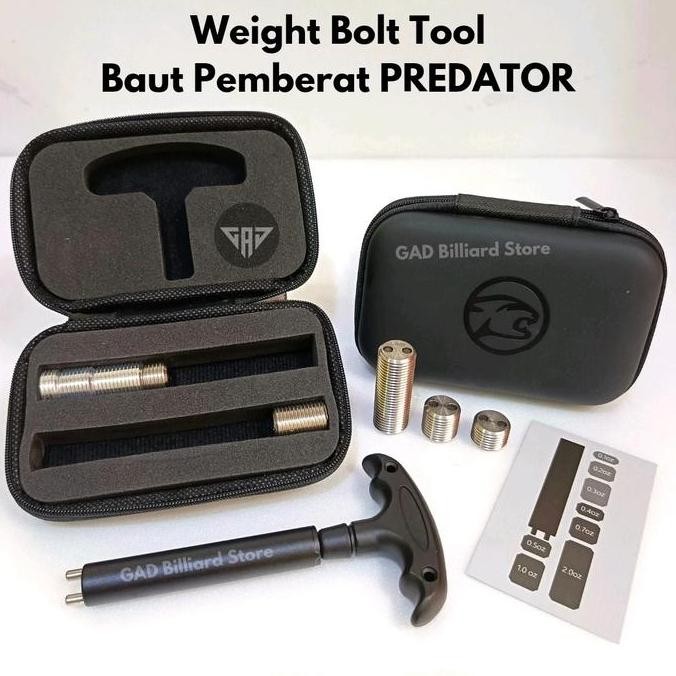 '' PREDATOR Weight Bolt Tool | Pemberat Butt Stik Billiard Predator | Baut Pemberat Predator Billiar