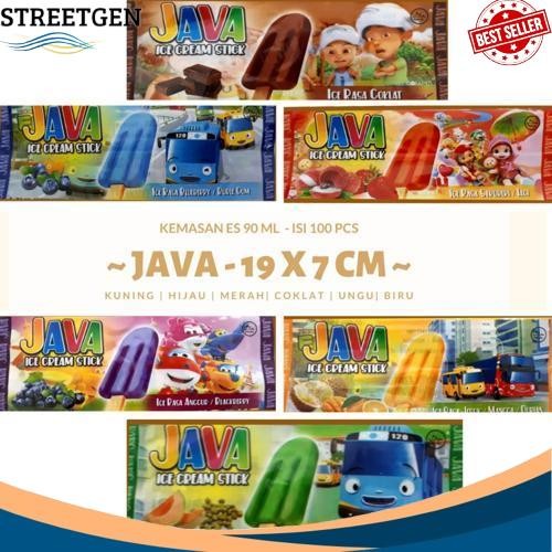 GROSIR Plastik Es Sablonan 19x7 cm Plastik Es Cream Stick Karakter Plastik Es Setik Bahana Usaha Per