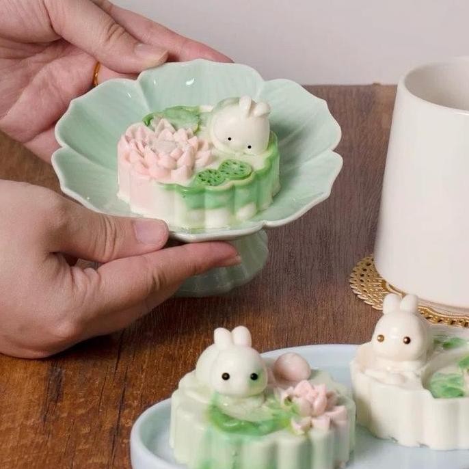 Silicone Mooncake 3d Rabbit Silikon Kelinci Lucu utk Puding, Agar2, Cetakan Jelly GS