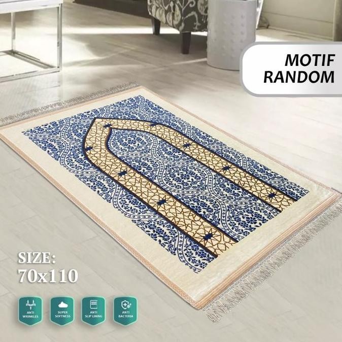 Sajadah Turki Rumbai Premium AL JEDDAH Tebal 70 x 110 | Sajadah Rose