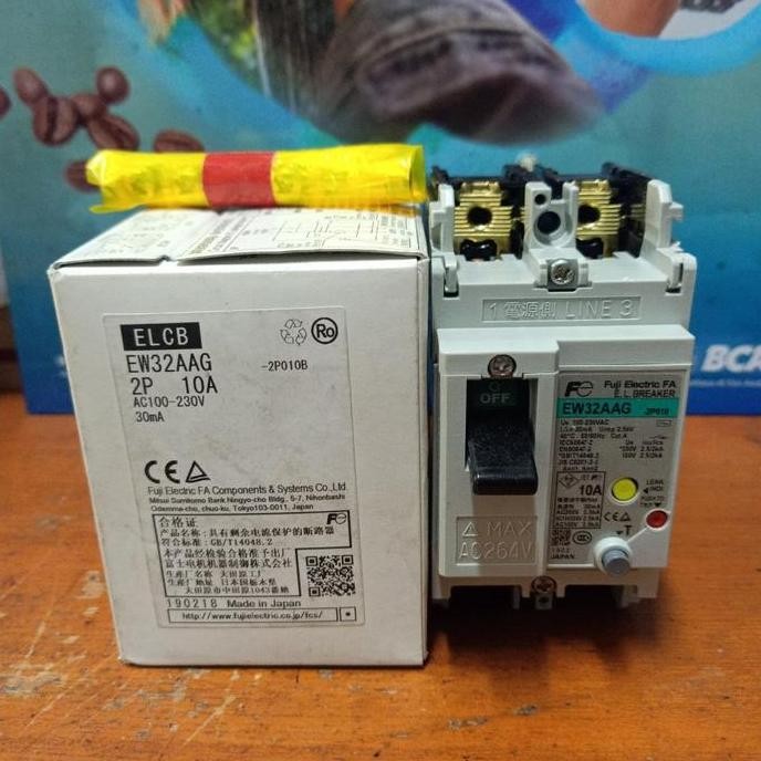 Promo ELCB Fuji EW32AAG EW 32 AAG 2POLE 10-30A 30MA FUJI ELECTRIC COD
