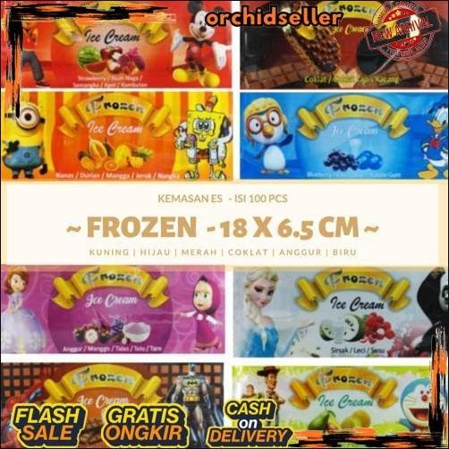 Gercep Plastik Es Krim Stik Karakter Plastik Tempat Es Buah Bungkus Es Krim Karakter