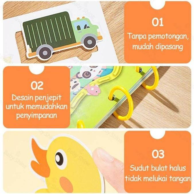 30/14 Pages Quiet Book Books Children Mortonshire Activity Book Velcro-secured Children's Book Child