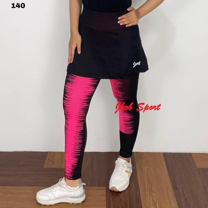 DR82>> 140 Legging Rok Panjang Motif/Legging Senam Muslimah/Celana Senam Wanita Muslimah