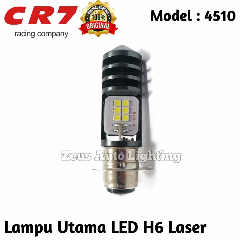 TERLARIS ~ CR7 4510-Lampu Utama LED H6 Laser Jauh Dekat High Low Putih Putih Lampu Laser Motor Unive